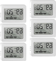 Termometro e igrometro digitale per interni - 6 pezzi termometro igrometro mini - con indicatore sorriso - temperatura e umidità - camera da bambino soggiorno.