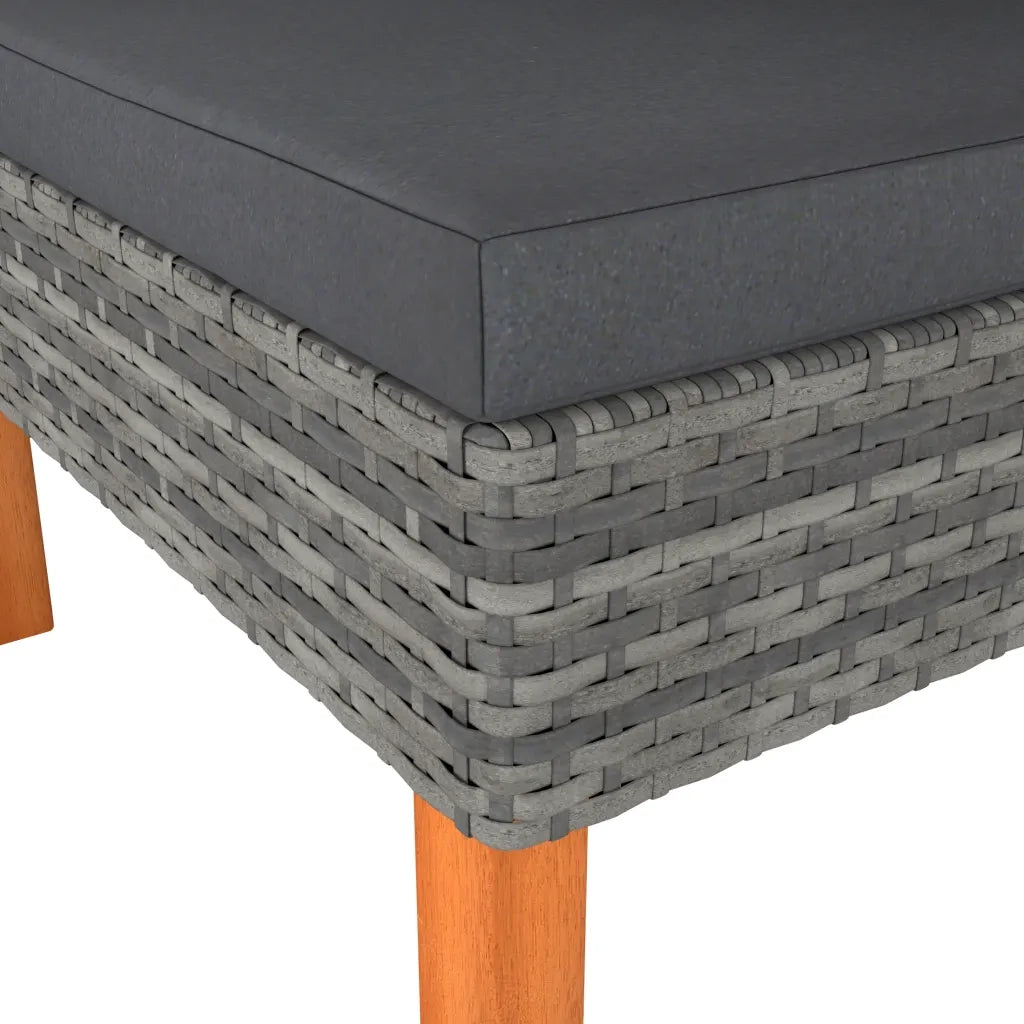 Poltrone Angolari 2 pz Polyrattan e Legno Massello di Eucalipto CFW1086774