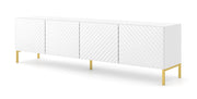 PORTA TV SURF 200 4D GAMBE BIANCO LUCIDO ORO