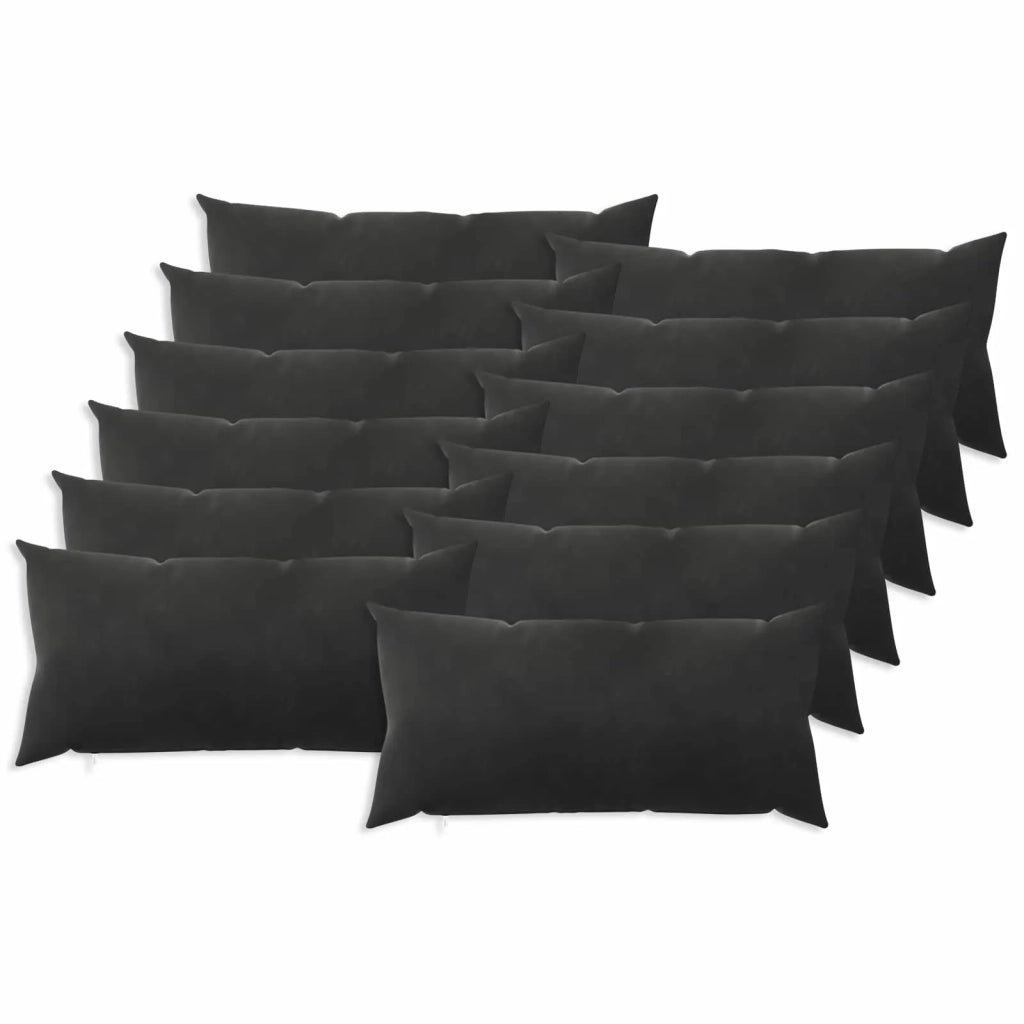 Cuscino con cuscino HEERLEN 12 pz Nero Velluto 925644