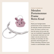 Portafoglio a struttura retro - Chiusura metallica - Tas accessorio per uso casalingo - Solido e duraturo - Comodo da usare - Adatto per portafoglio