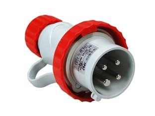 SPINA INDUSTRIALE VOLANTE ARGO ROSSA 3P+T CEE IP67- - 16A colore rosso 70144 - 2 pezzi FANTON