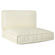 Set di Cuscini per Pallet 2 Pezzi Nero in Tessuto Oxford