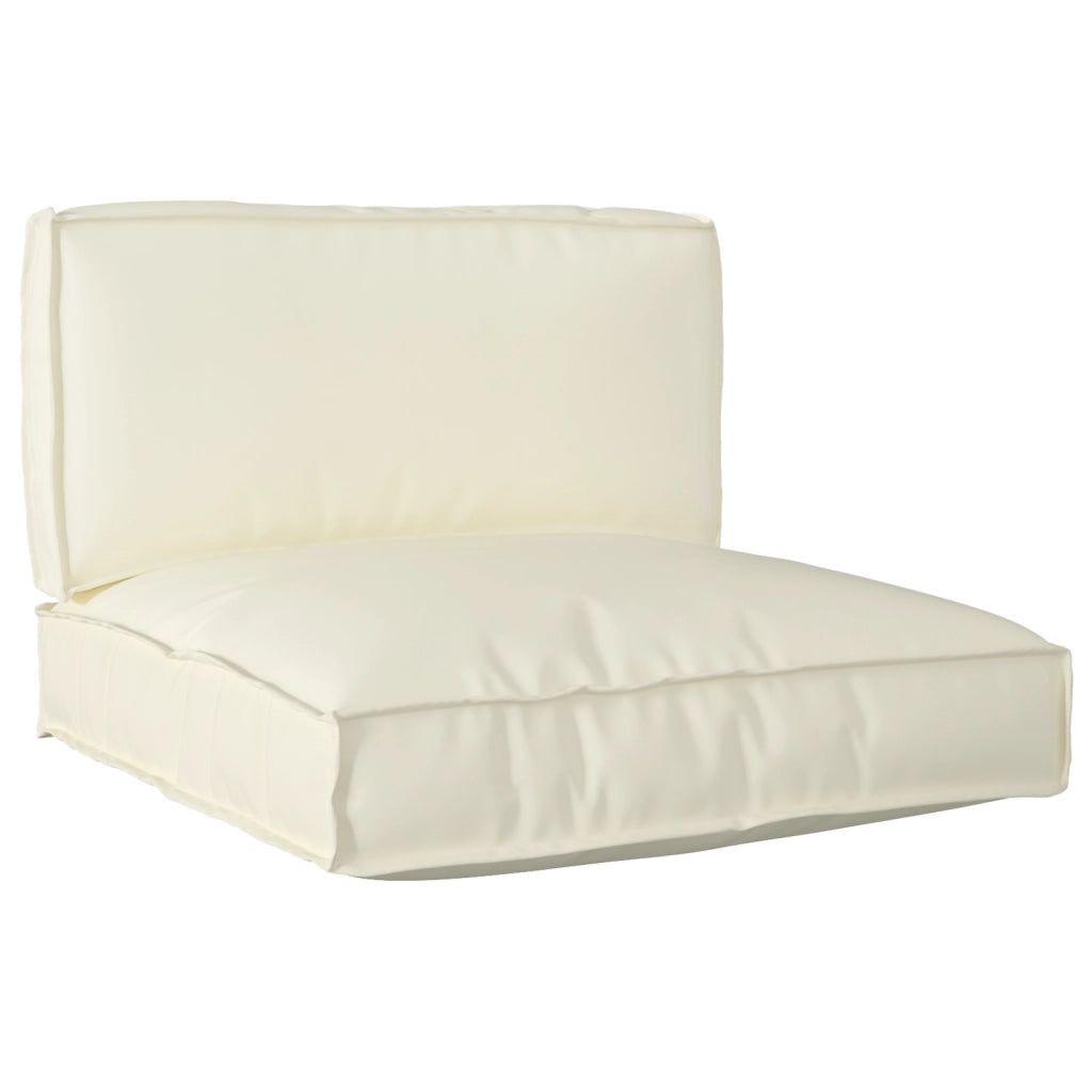 Set di Cuscini per Pallet 2 Pezzi Nero in Tessuto Oxford