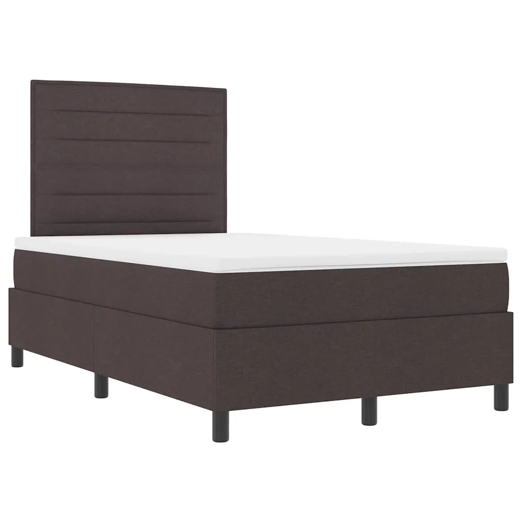 Letto a molle con materasso Marrone Scuro 120 x 200 cm Tessuto 3339304