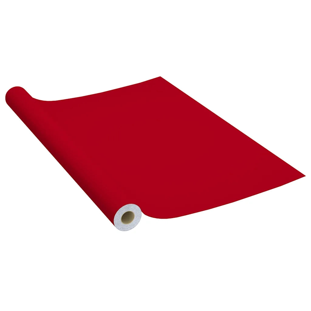 Pellicola Autoadesiva per Mobili Rossa 500x90 cm in PVC CFW4093343