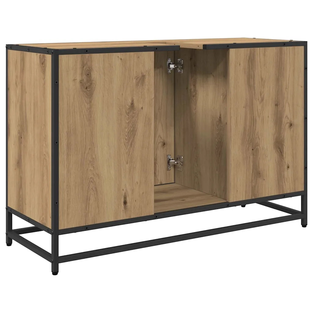 Mobile da Bagno con porta Rovere artigianale 90 x 33 x 60 cm 883618