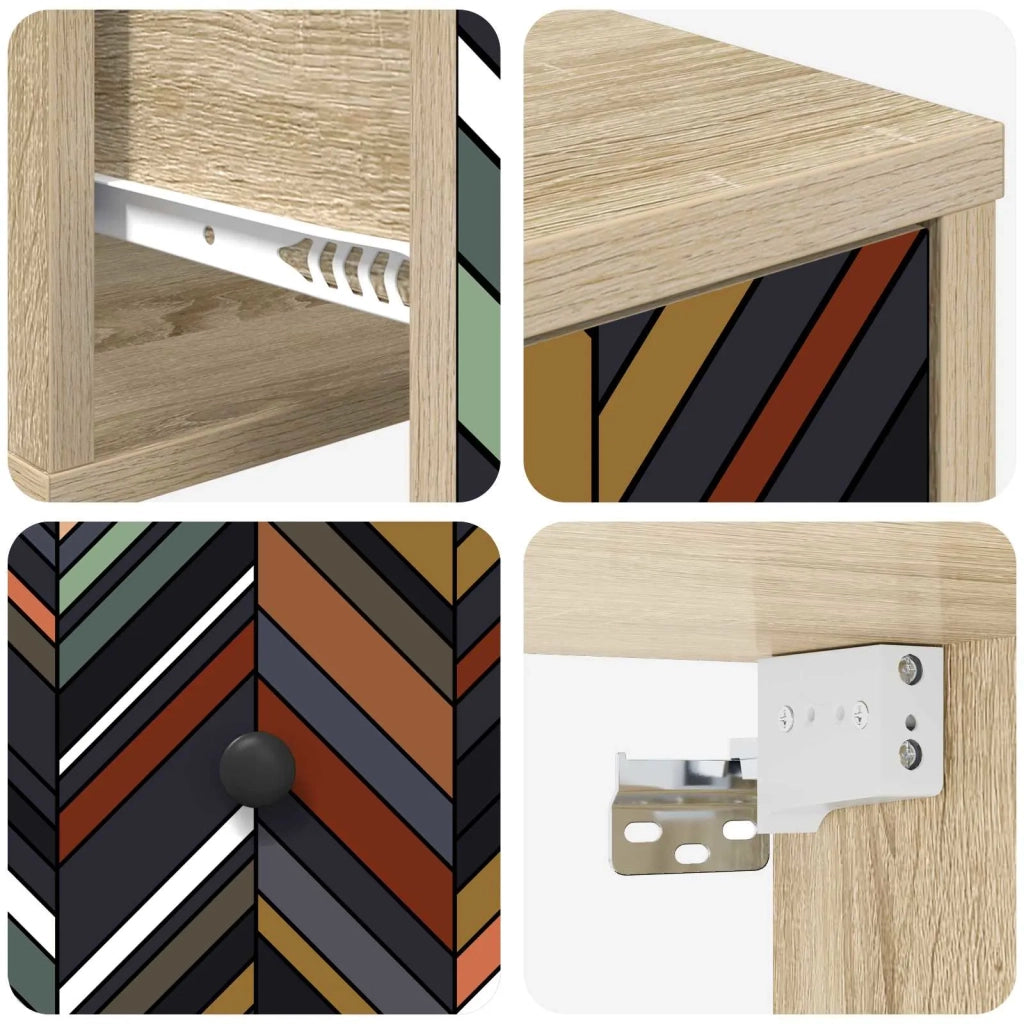Mobiletto da comodino a parete OMMEN Rovere Sonoma 8007469