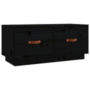 Mobile TV | Armadietto TV | Mobile Porta TV Nero 80x34x35 cm in Legno Massello di Pino