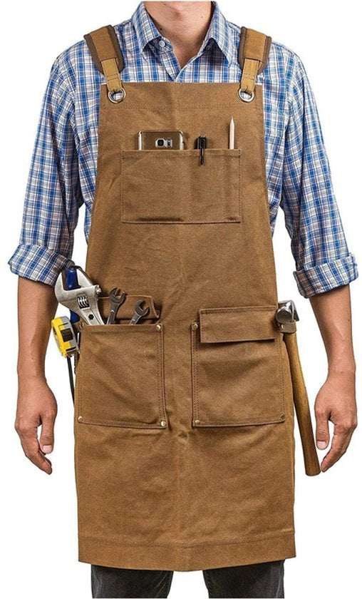 Werkrok in Lavorazione Pelle per BBQ ~ Accessorio per Gli Utensili ~ Regalo per Uomo e Donna