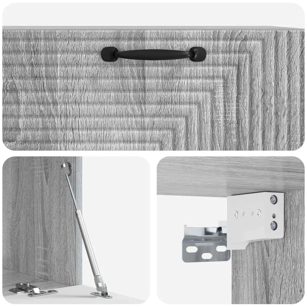 Mobile Porta TV da Muro-Credenza per TV sospesa Grigio Sonoma 78,5 x 41 x 30 cm 281176