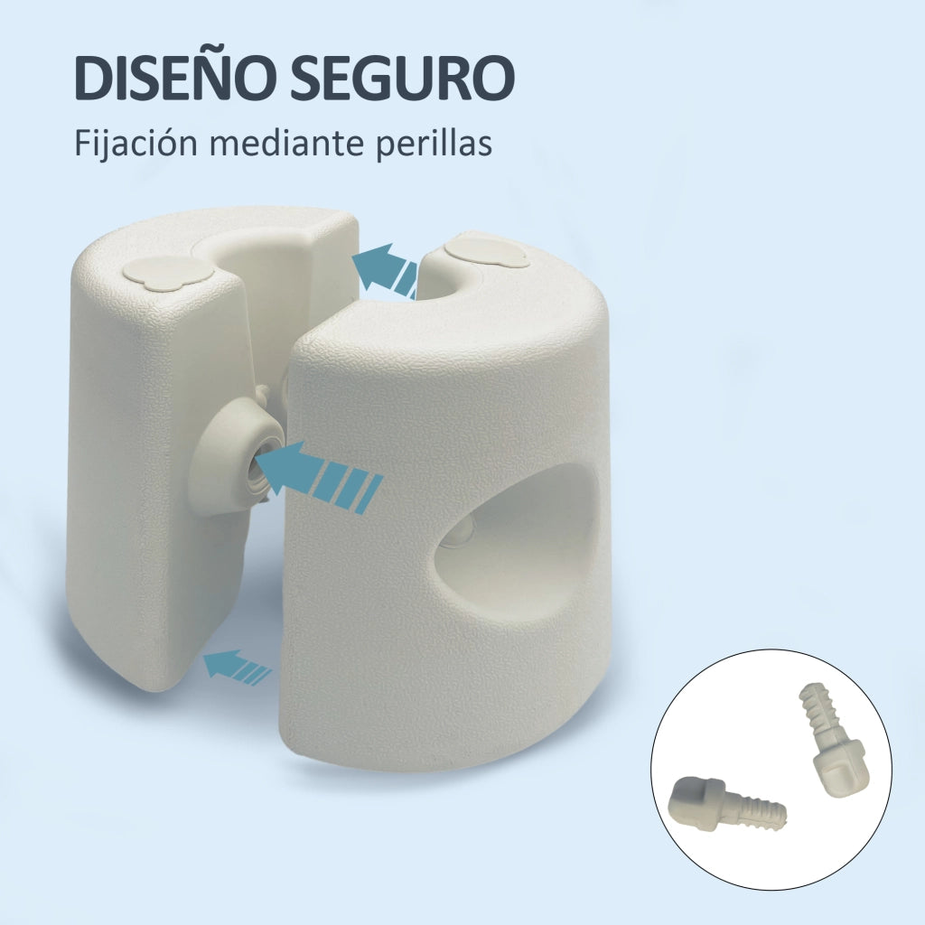 Set di 4 Pesi per Tende Pieghevoli ¨C Zephmum ¨C Bianco ?21,5/24x25,5 cm