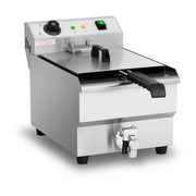 Friggitrice elettrica professionale per ristoranti 13 litri 3200 watt rubinetto di scarico zona fredda 14_0001781