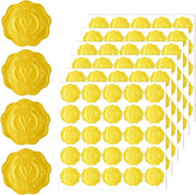 Sticker Lakzegel con Forma di Cuore Classica con Disegni di Balene 350 pezzi, Etichette Autoadesive con Envelope per Inviti di Matrimonio e Carte di Auguri (Oro)