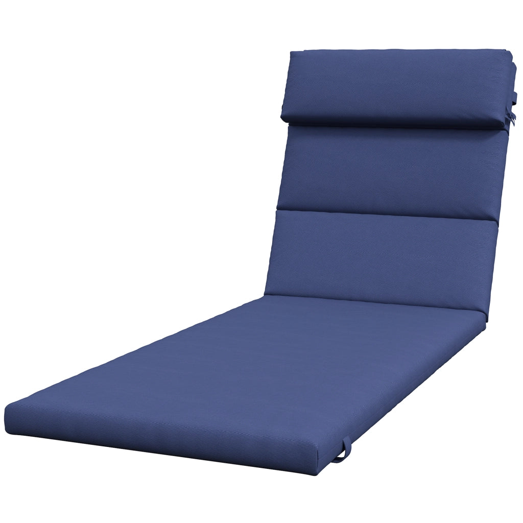 Cuscino per Tumbona in Cotone 196x63x6 cm con Tessuto Idrorepellente ¨C zephmum ¨C Blu Scuro