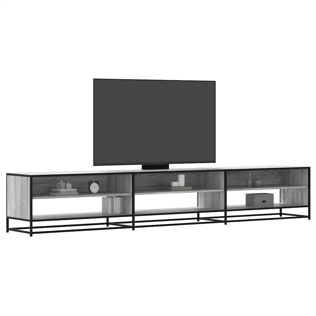 Mobile Porta TV-Mobile per TV-Credenza TV Grigio Sonoma 270x40x46 cm in Truciolato