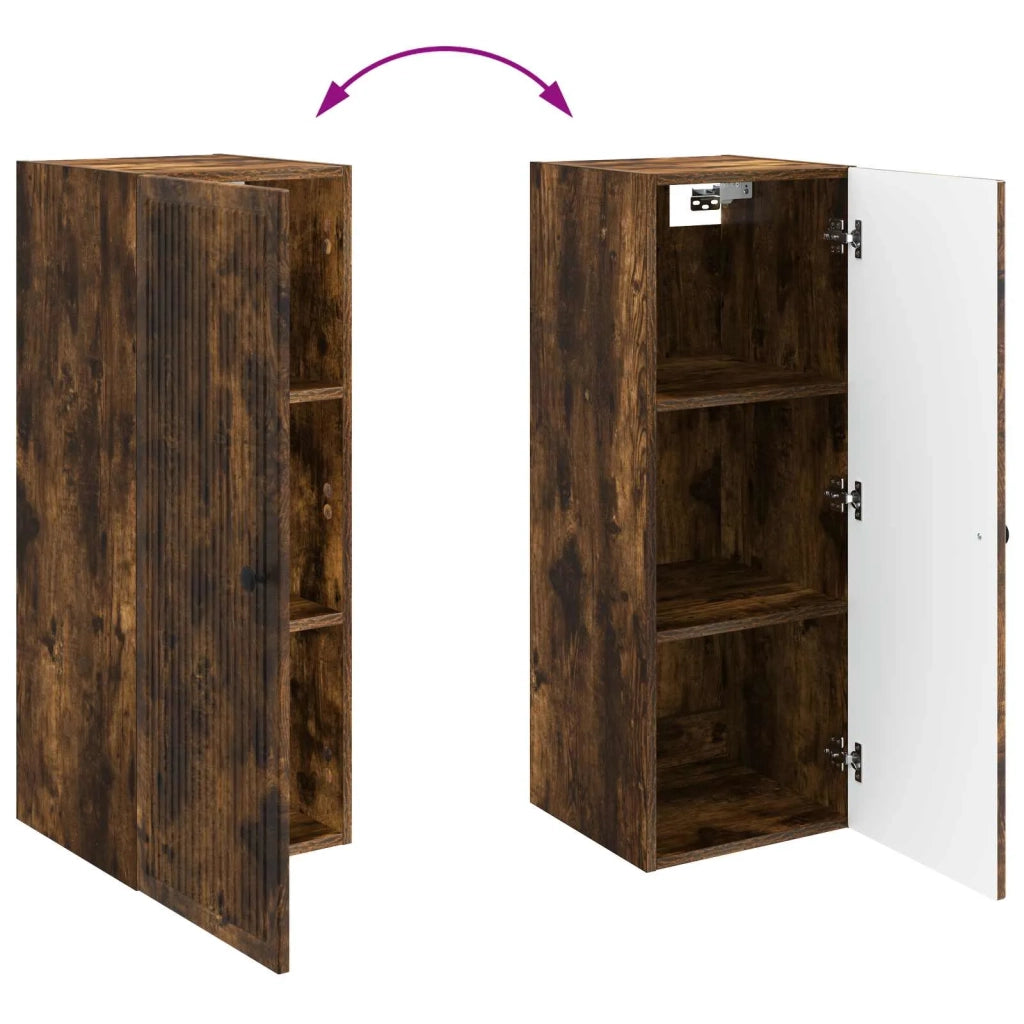 Mobiletto a muro Rovere Fumo 33 x 34,5 x 90 cm 897910