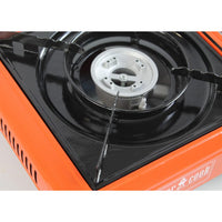 Fornello da Campeggio Portatile a Gas 34x26x8 cm Rosso