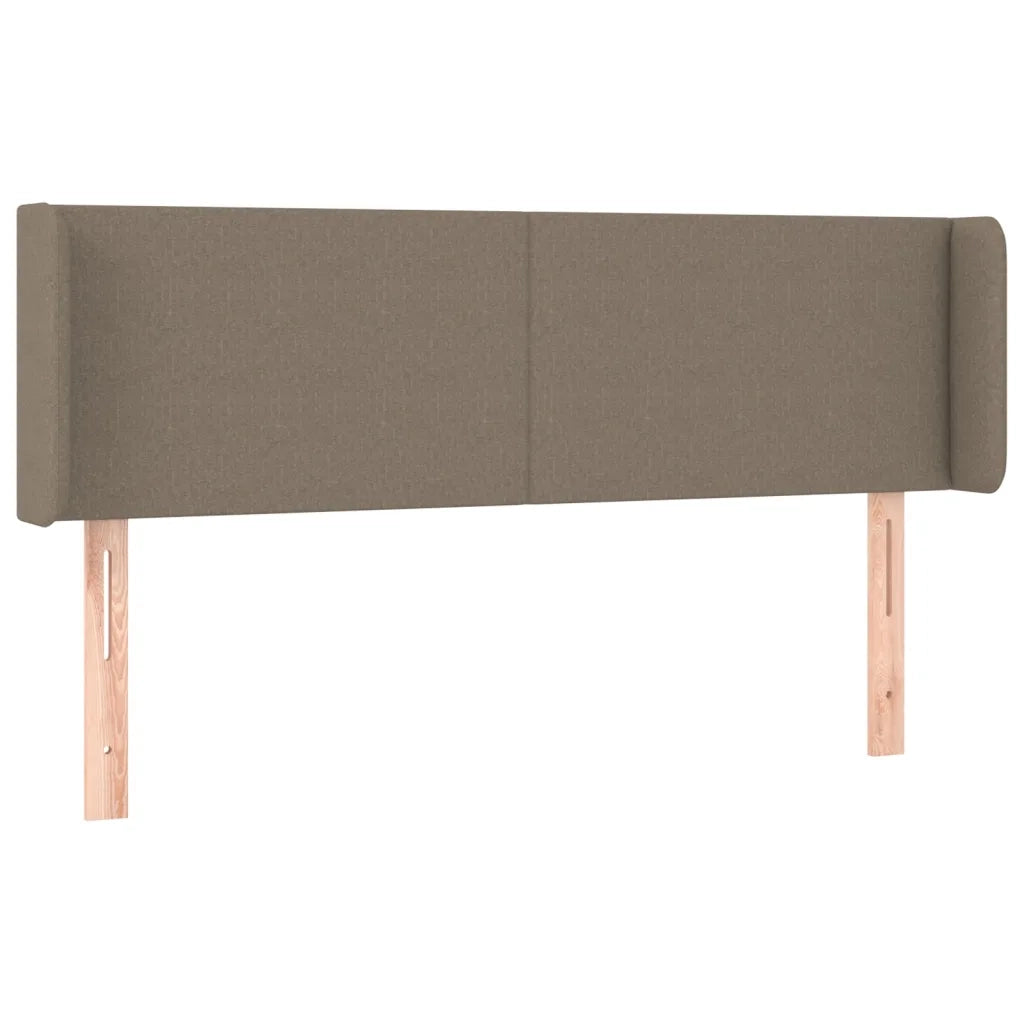Testiera | Testata ad Orecchio Tortora 147x16x78/88 cm in Tessuto