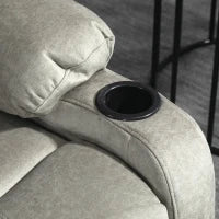 Poltrona Relax con Poggiapiedi e Funzione Sdraio, Portabicchieri Incluso, fino a 150 kg, Marrone