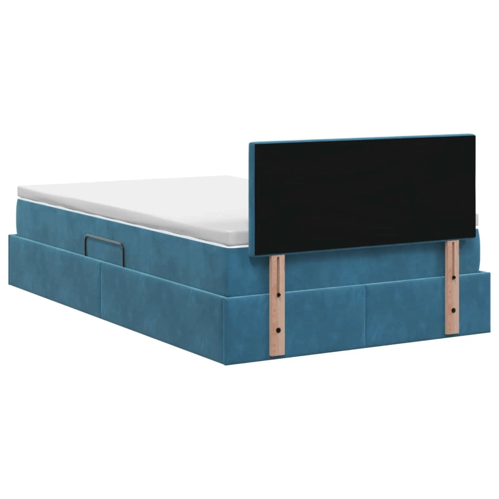 Letto con Contenitore Blu Scuro 120 x 200 cm Velluto 3458803