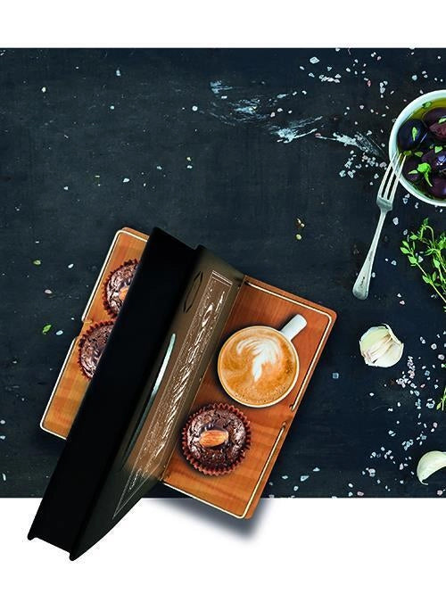 Securit Table Caddy Libera installazione Metallo, Legno Nero, Argento