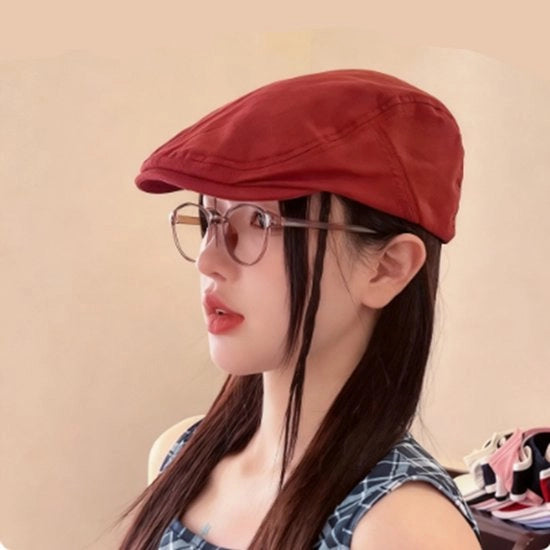 Cappello da donna, piatto e adatto alla primavera e all'estate, reversibile, con bordo.