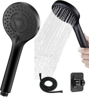 Douchekop multifunzione - 7 modalità - economizzatore d'acqua - nero
