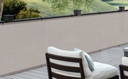 Sistema di occultamento per balcone, HDPE con protezione UV, trasparente alla luce, rivestimento per balcone con cavi, 80 x 500 cm, taupe