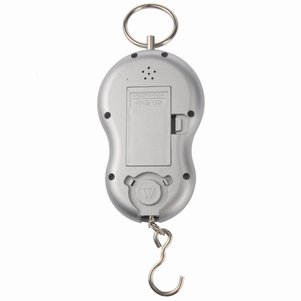 Trade Shop - Bilancia Portatile Elettronica Per Pesca Caccia 40 Kg Con Gancio Pesca Caccia -