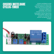 Timer instelabile con modi 2 - Precisazione alta - Ritardo a/v - Modulo realistico - Schiaccia il pulsante per impostare