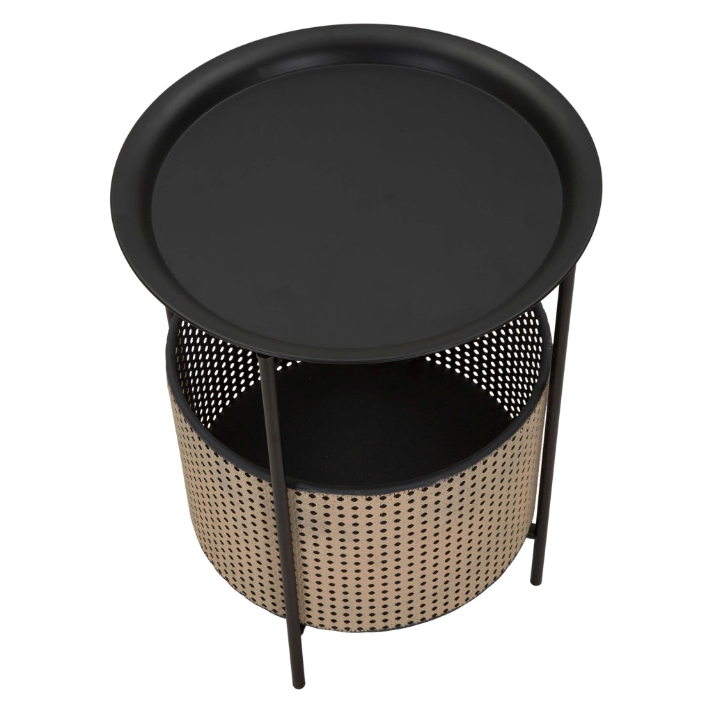 Swakom, Tavolino da Salotto Contenitore, 40x40x50h cm Nero