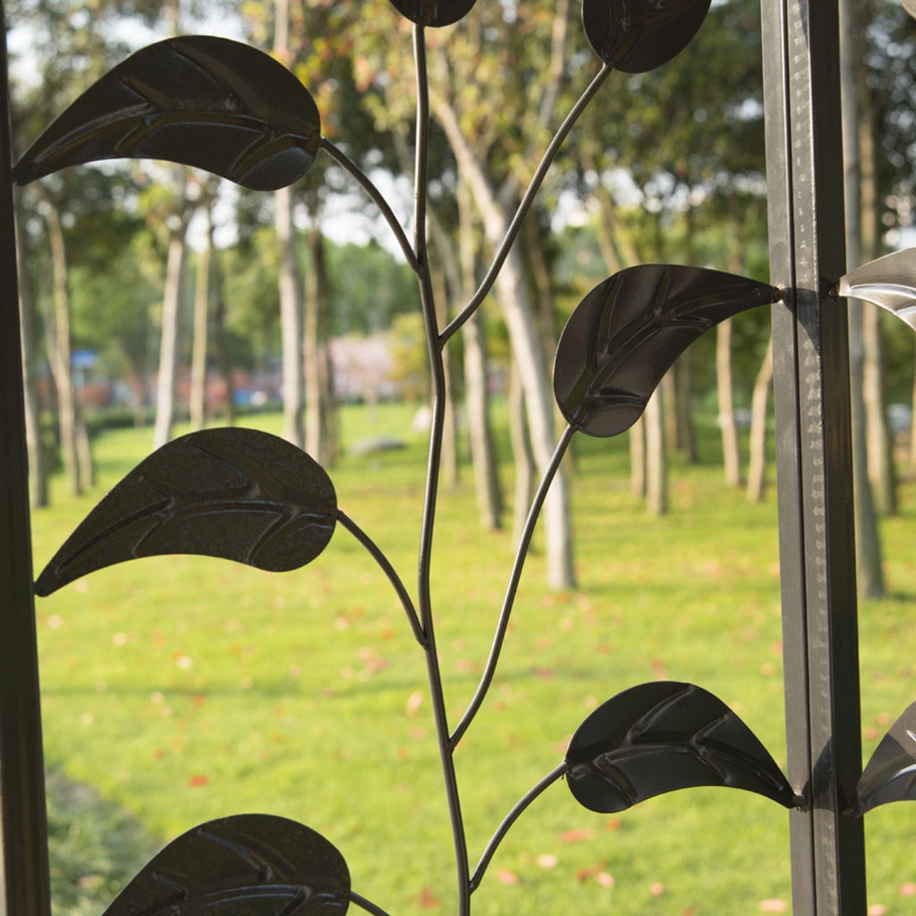Pergola da giardino 3x3 m ¨C zephmum ¨C beige con tetto doppio e pannelli laterali