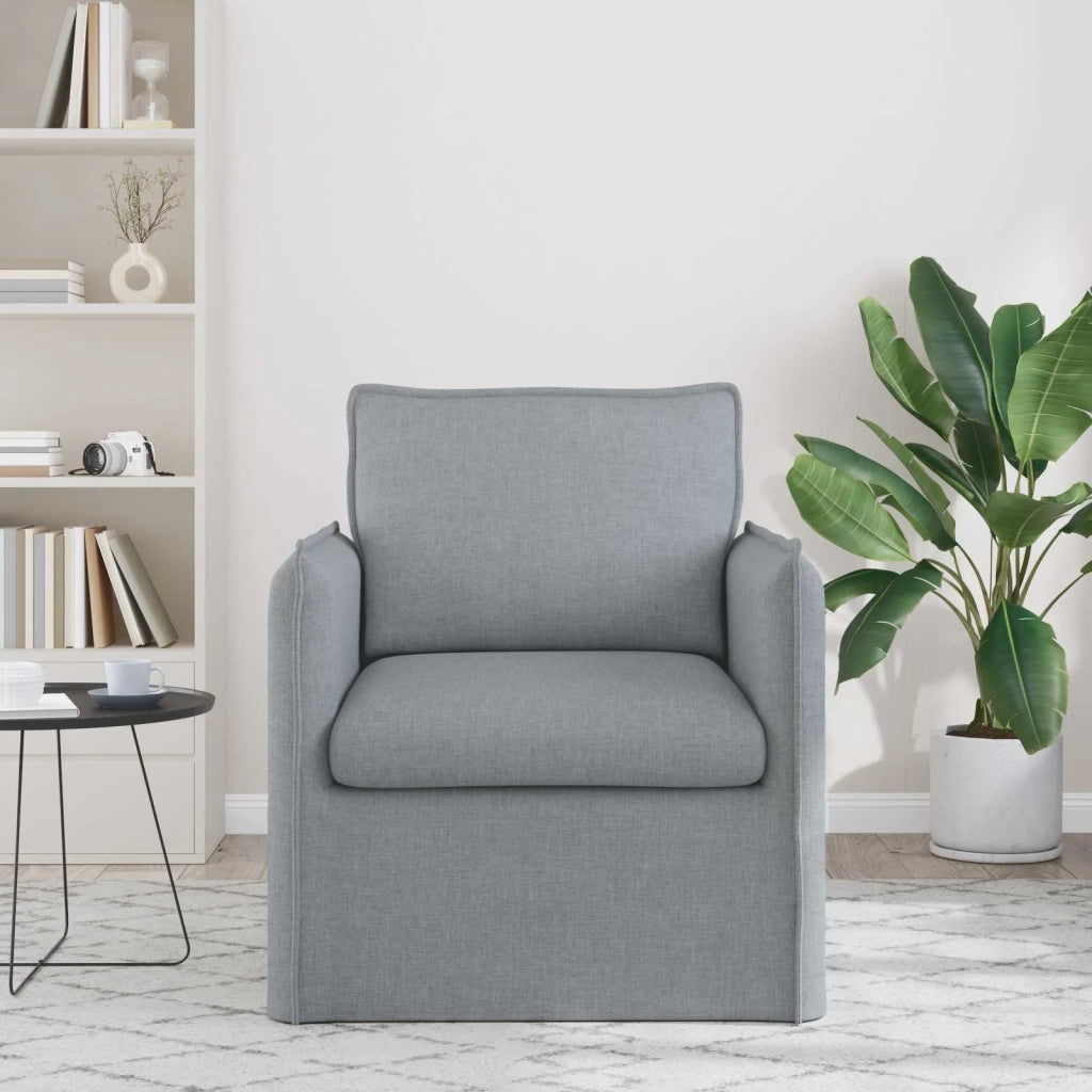 Divano Grigio chiaro 195 x 82 x 85 cm Tessuto