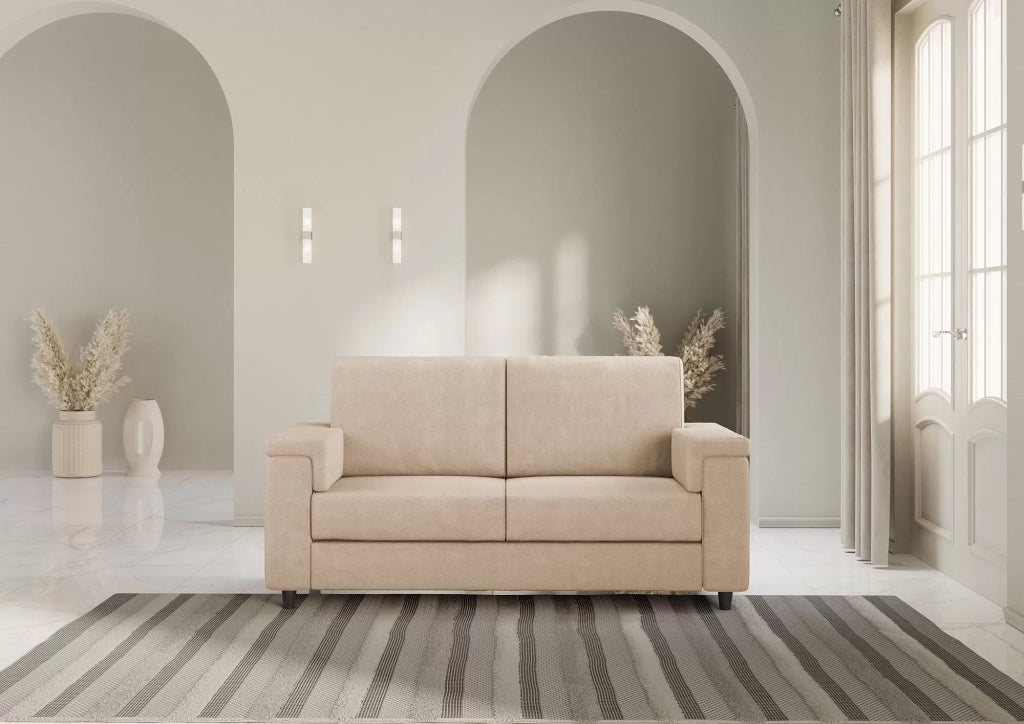 Divano marrak 2 posti (due sedute da 60cm) misure esterne l.148cm | beige - Mobili 2G