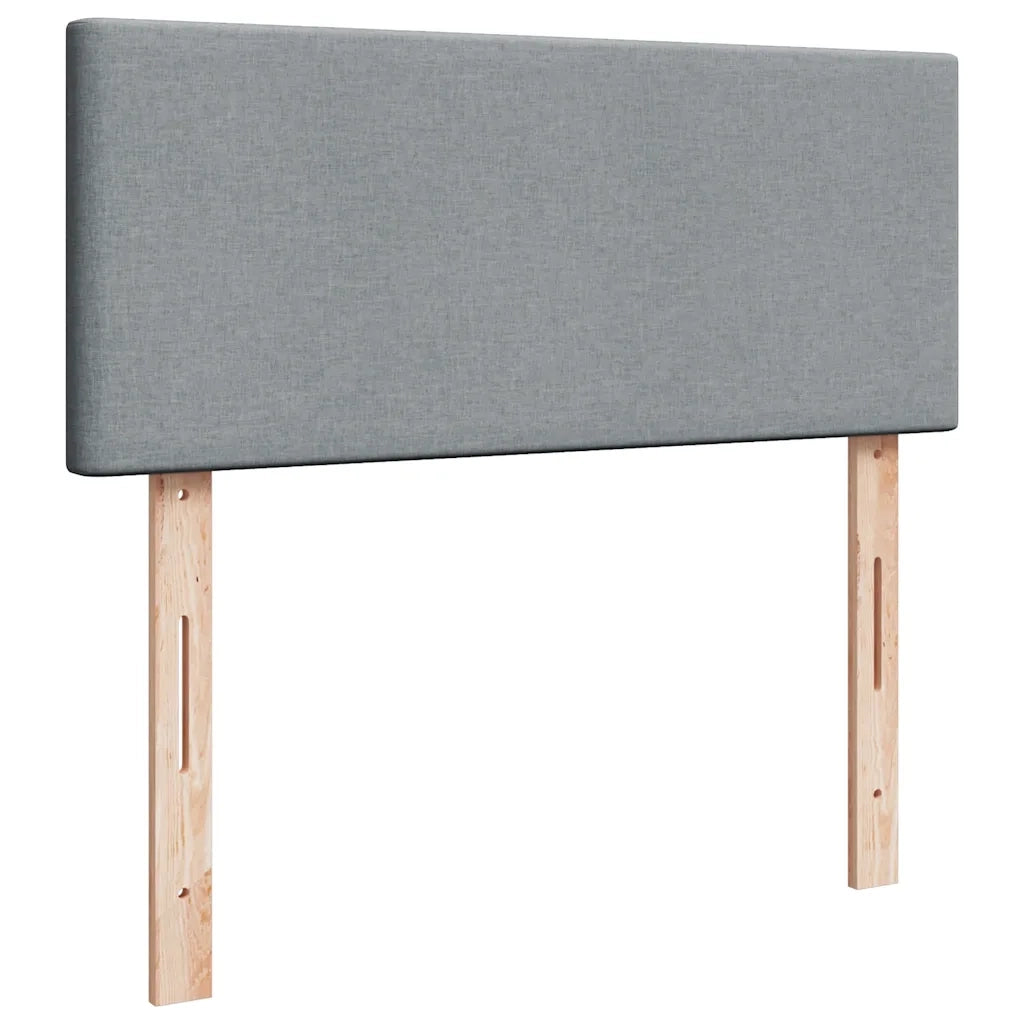 Giroletto a Molle con Materasso Grigio Chiaro 120x190cm Tessuto
