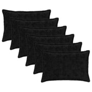 Federa 6 pcs HOUTEN Nero 50 x 70 cm Pelliccia di Coniglio Finta 919696
