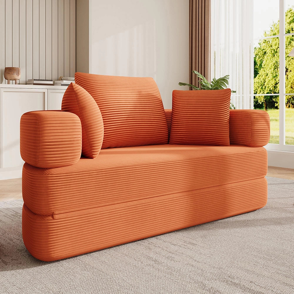 Canap¨¦ letto multifunzionale - Xylo - 173x176 cm - Velours c?tel¨¦ - Modulare
