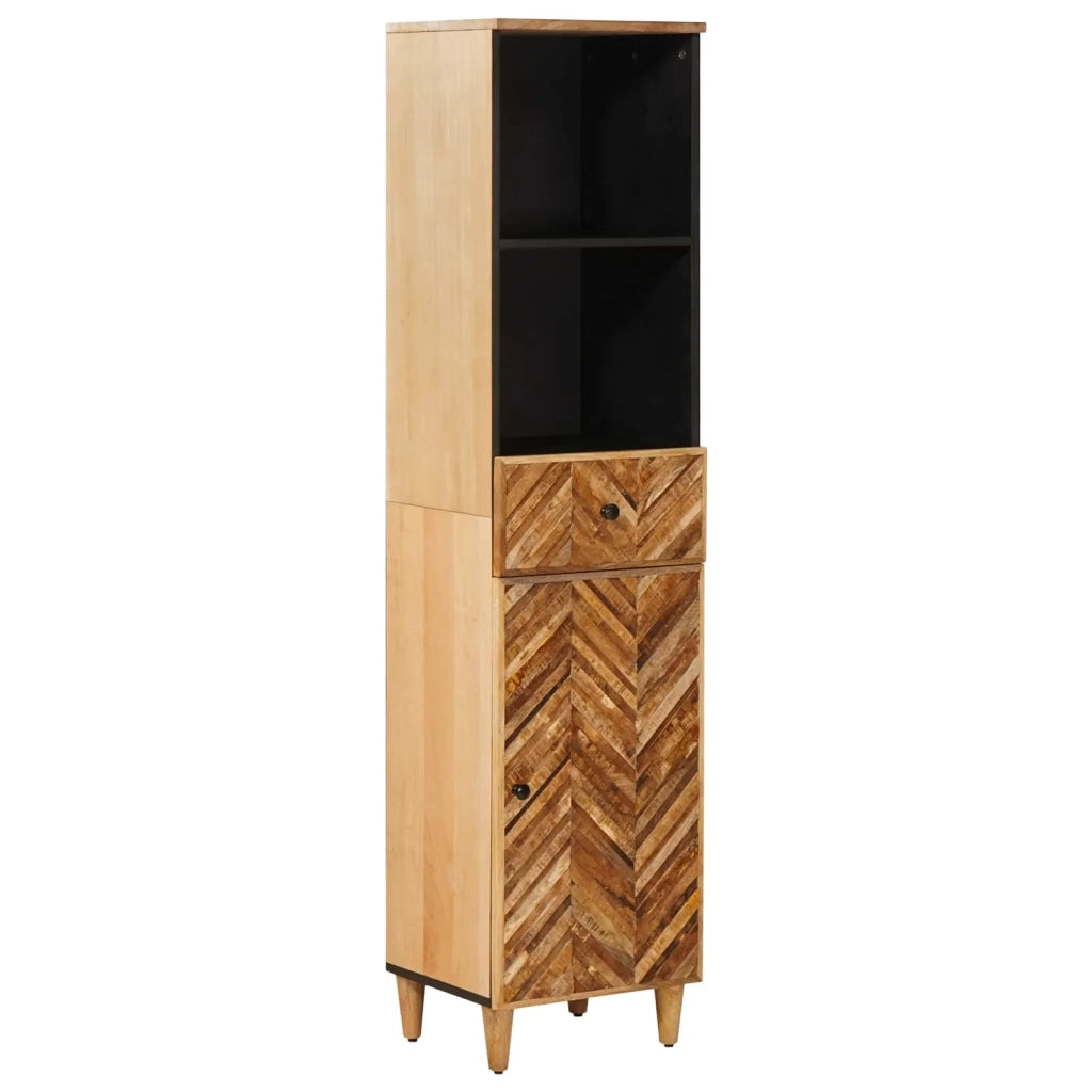 Set di Armadi da Bagno con porta 3 pcs Legno di mango massello