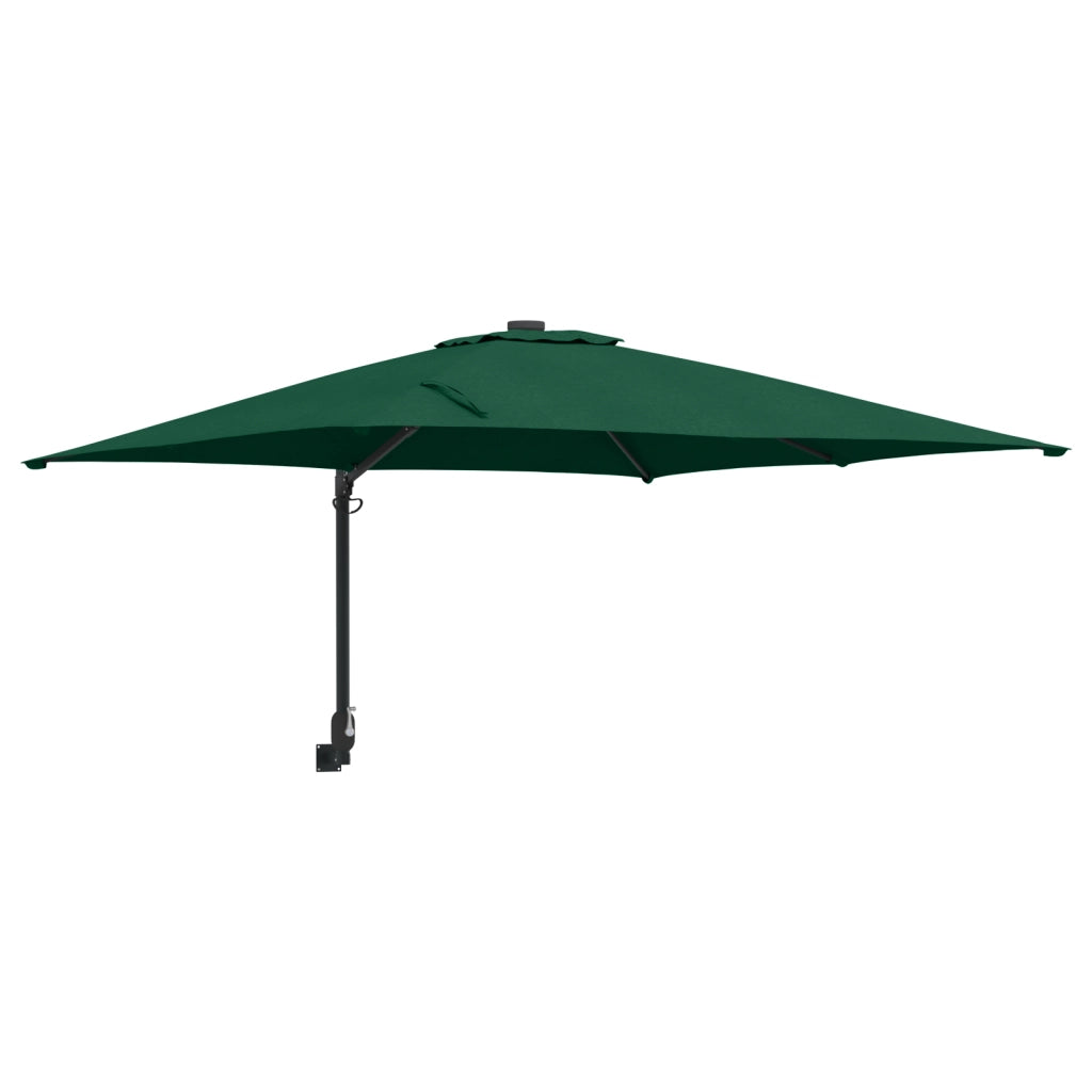 Ombrello da Patio Verde Poliestere 300 cm x 300 cm Pieghevole