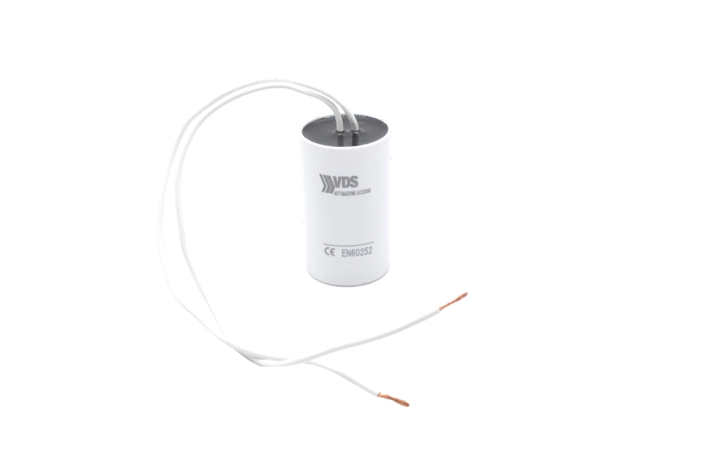 Condensatore da 50 UF mf microfarad per motori elettrici con cavi isolati 150mm