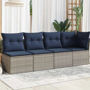 | Divano da giardino | Grigio 227 x 62 x 69 cm polyrattan 366150