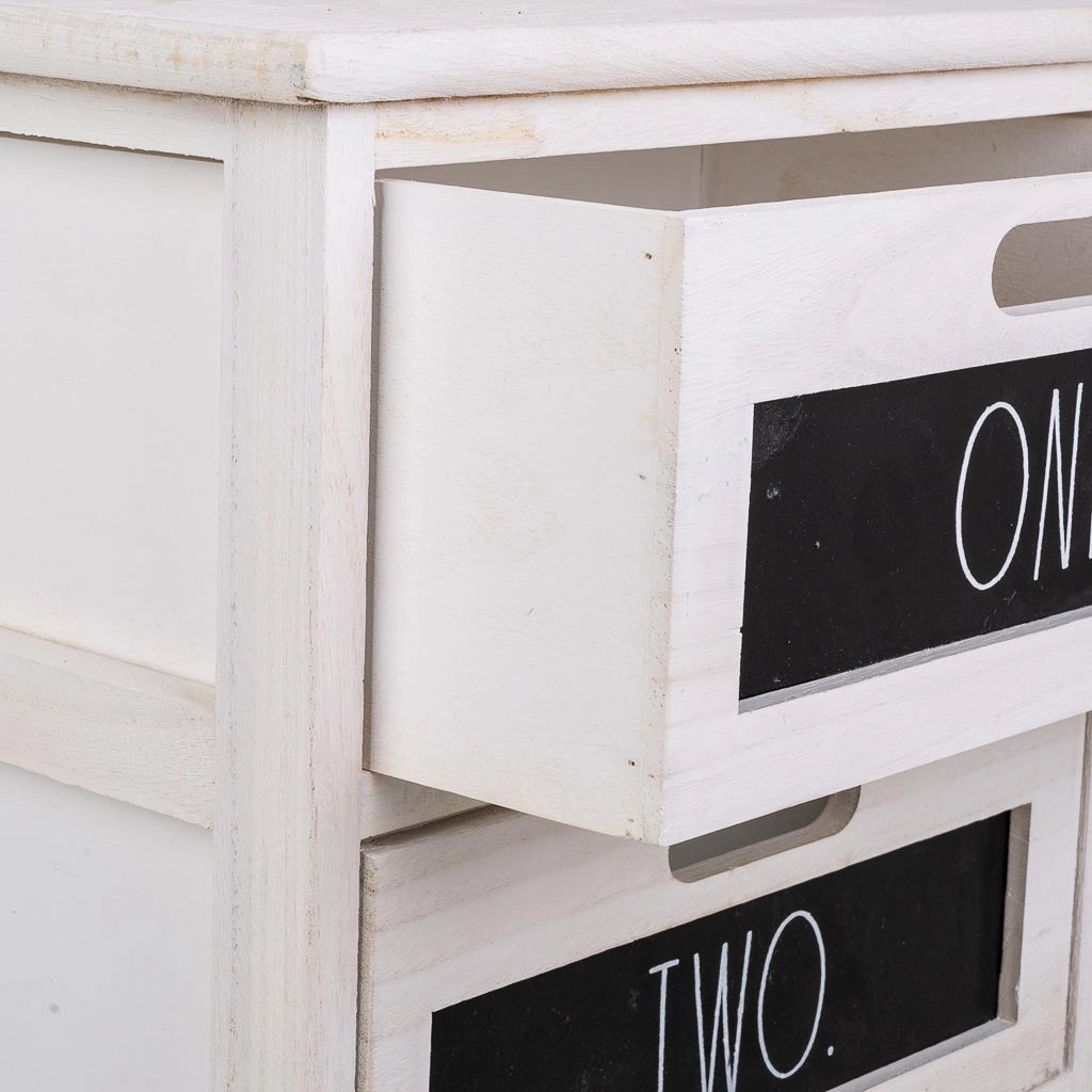Cassettiera in legno bianco 40x29x58h