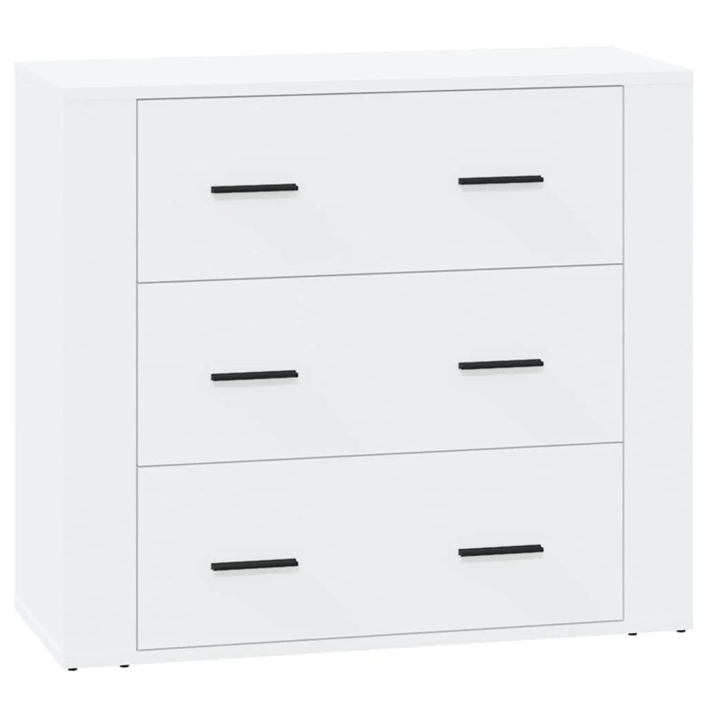 Buffet credenza cassettiera armadio mobile contenitore organizer per cucina soggiorno salotti 3 pezzi legno ingegnerizzato bianco 02_0037011