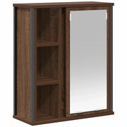 Pensile da Bagno | Armadio da bagno con Specchio Rovere Marrone 50x21x60 cm