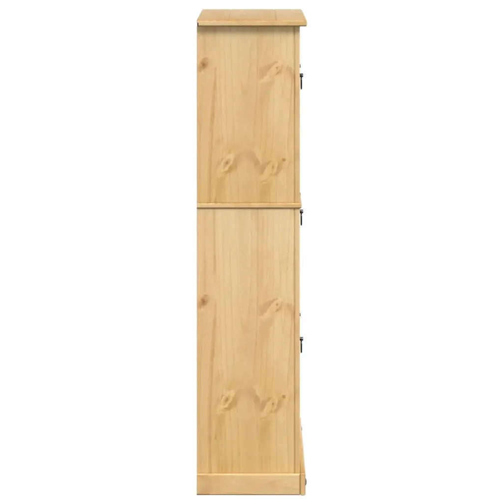 Scarpiera Corona 99x32x138 cm in Legno Massello di Pino