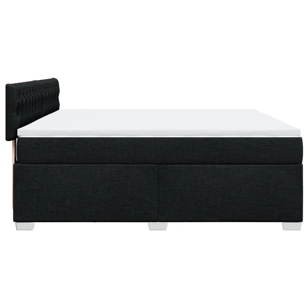 Giroletto a Molle con Materasso Nero 180x200 cm in Tessuto 3285976