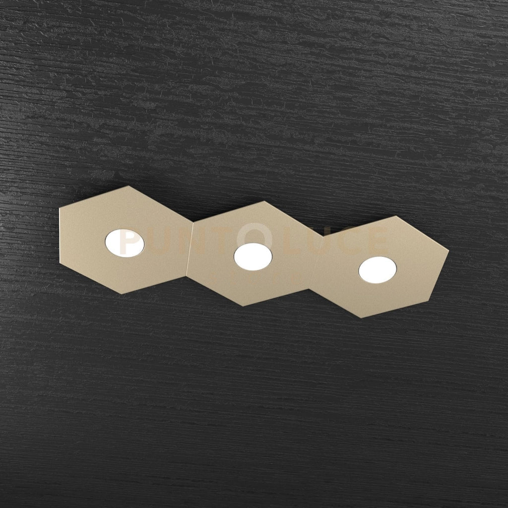 HEXAGON APPLIQUE-PLAFONIERA 3 LUCI SABBIA 1142-3L-SA
