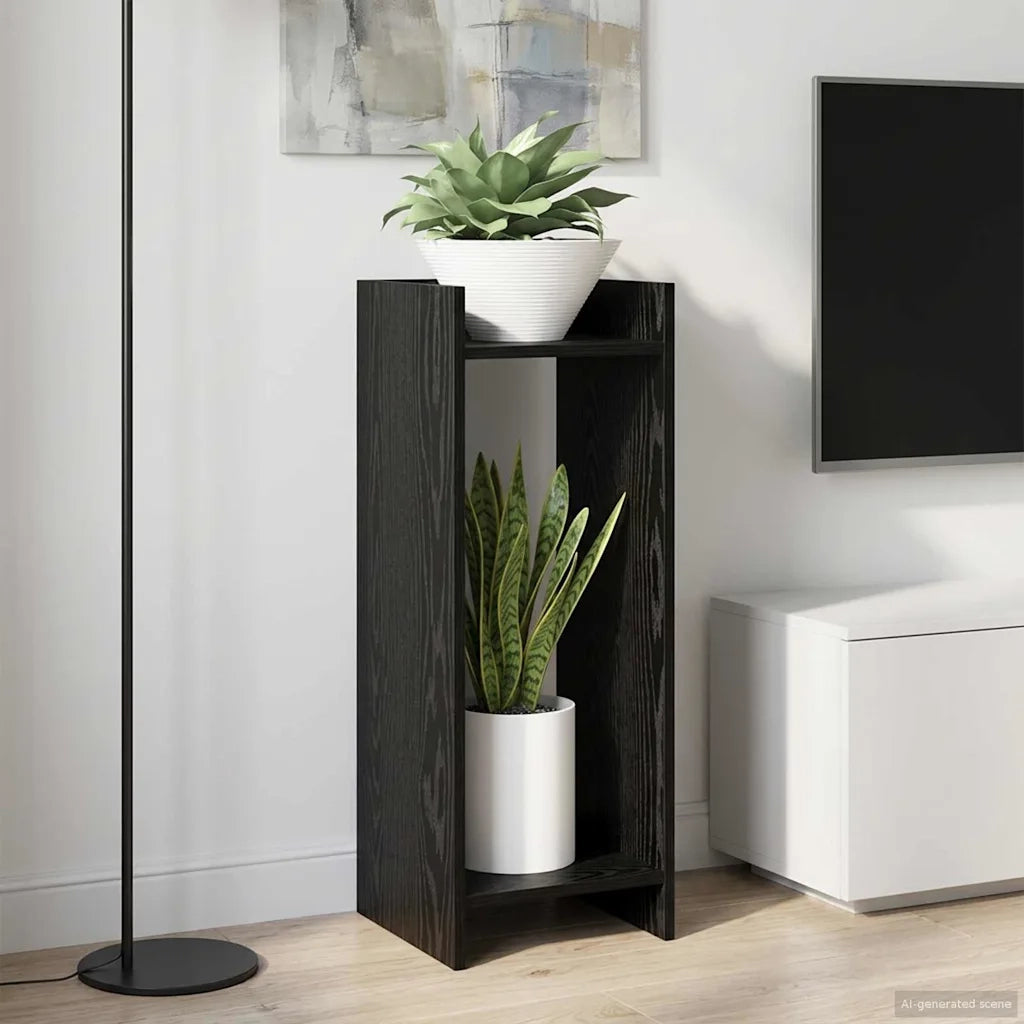 Supporto per piante 2 pcs Rovere Nero 30 x 30 x 80 cm 899581