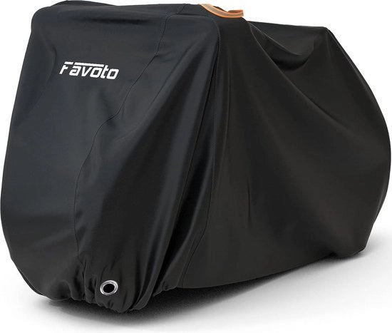Cappotto per biciclette, copertura, impermeabile, per 2-3 biciclette, tessuto Oxford 210T, copertura per biciclette, cappotto con tasca, 200 x 105 x 110 cm, nero